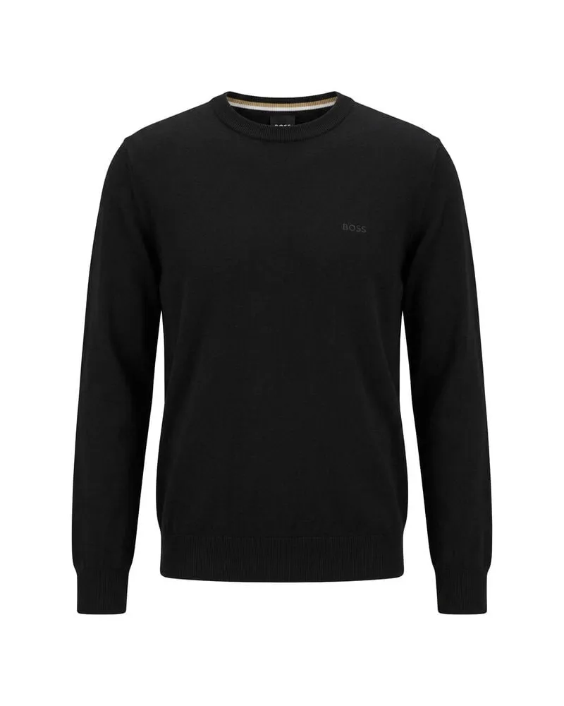 HUGO BOSS Herren Pullover UPACAS Schwarz