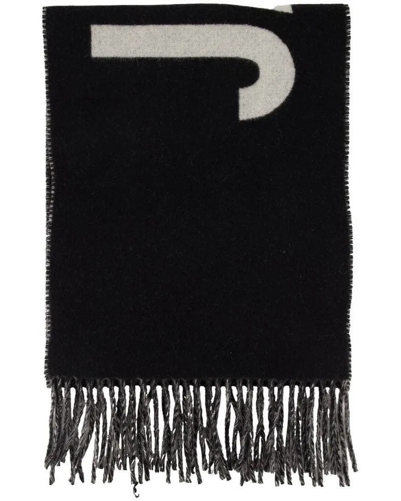 Jacquemus Schal aus Schurwolle L ECHARPE Schwarz