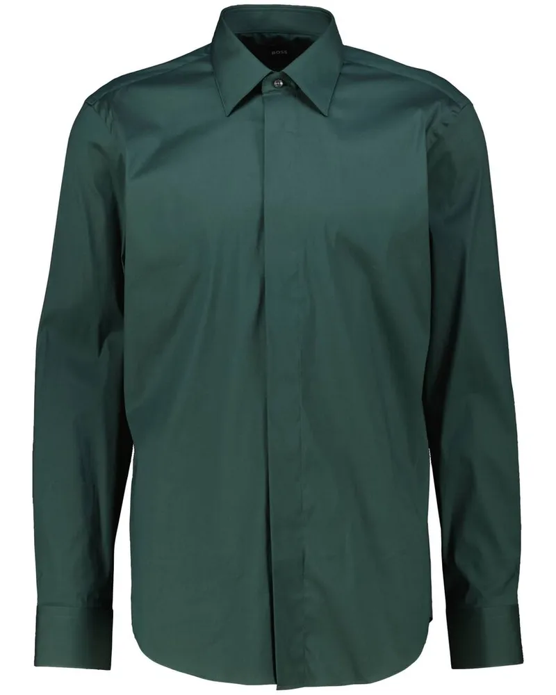 HUGO BOSS Herren Hemd H-JOE-PRATY2 Regular Fit Oliv