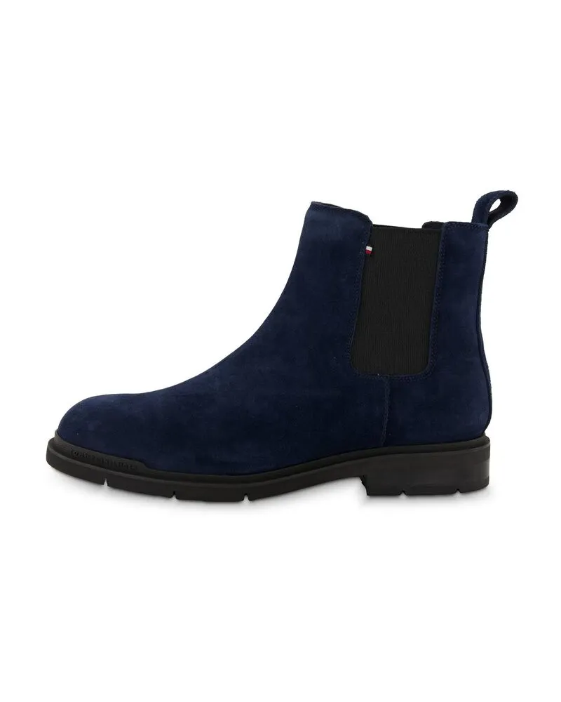 Tommy Hilfiger Herren Chelsea Booties FLEXIBLE HILFIGER SUEDE CHELSEA Marine