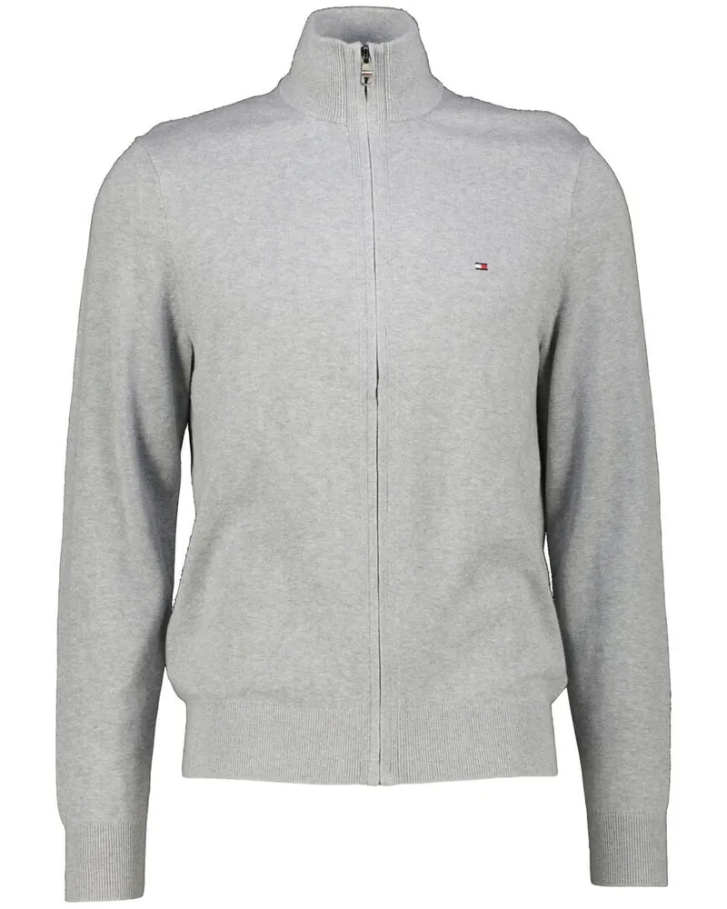 Tommy Hilfiger Herren Strickjacke mit Bio-Baumwolle Regular Fit Grau