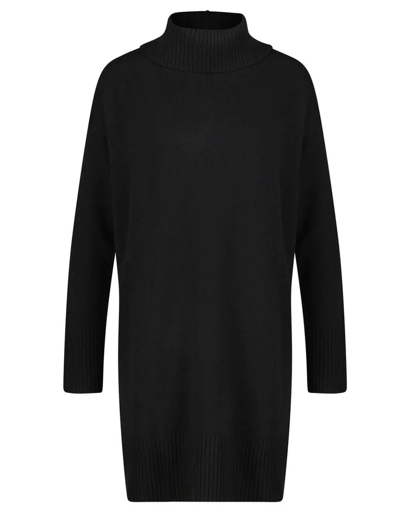 hemisphere Damen Strickkleid aus Wolle und Kaschmir Schwarz