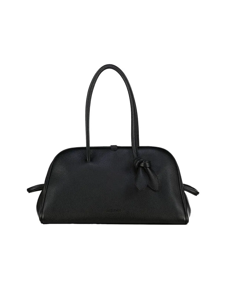 Jacquemus Damen Bowlingtasche aus Kalbsleder LE TURISMO Schwarz