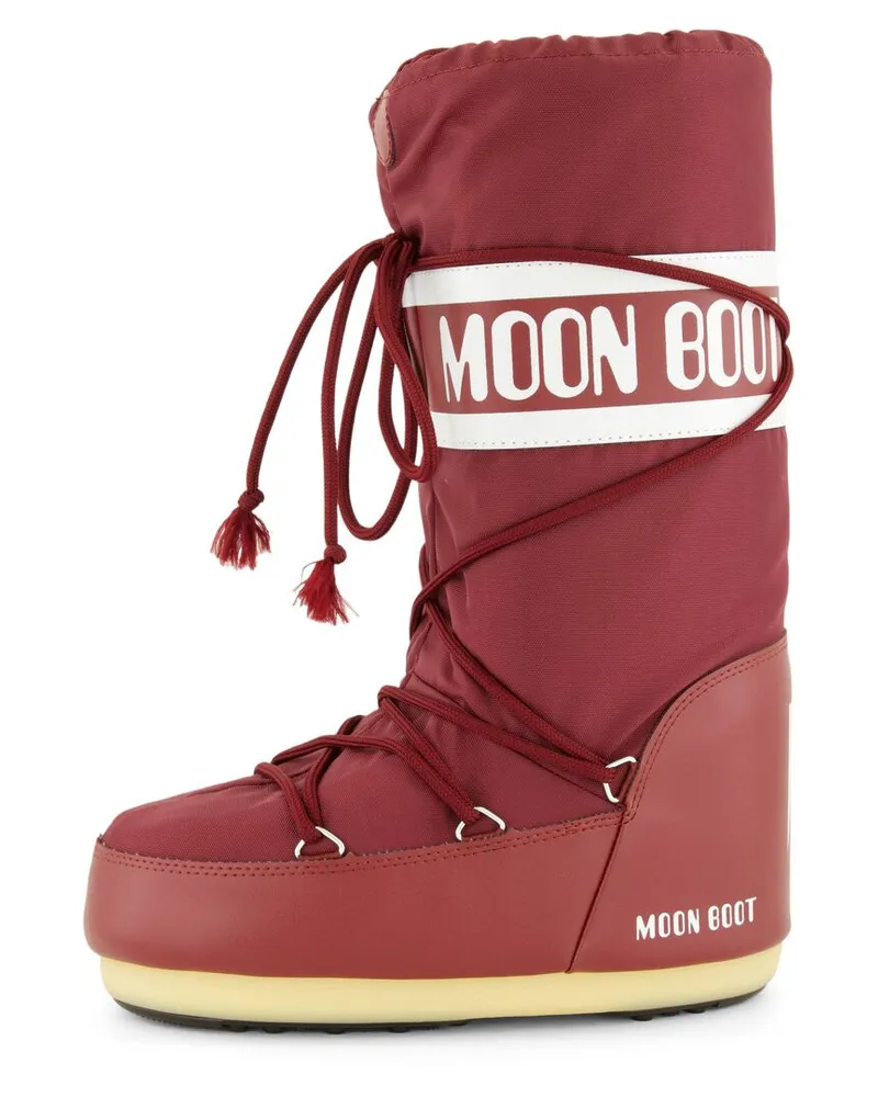 Moon Boot Damen Stiefel ICON JUNIOR NYLON Bordeaux
