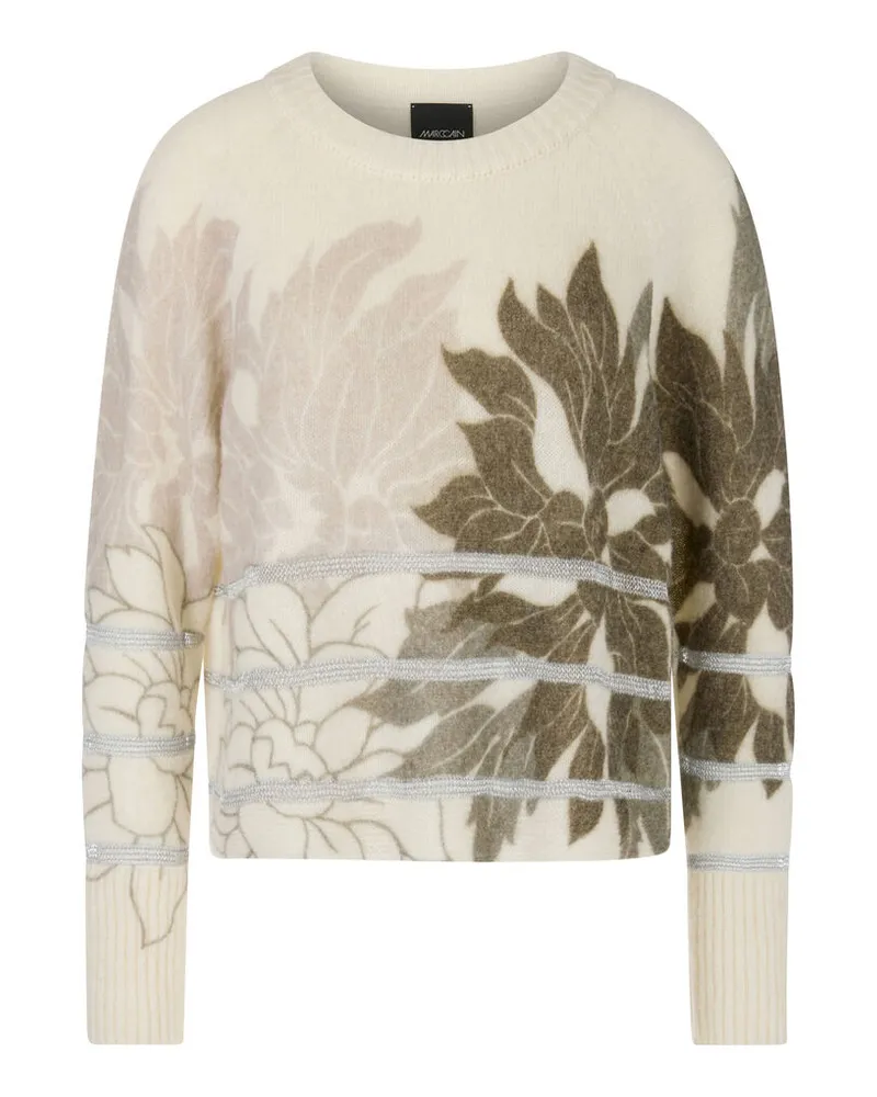 Marc Cain Damen Strickpullover mit Alpaka Weiss