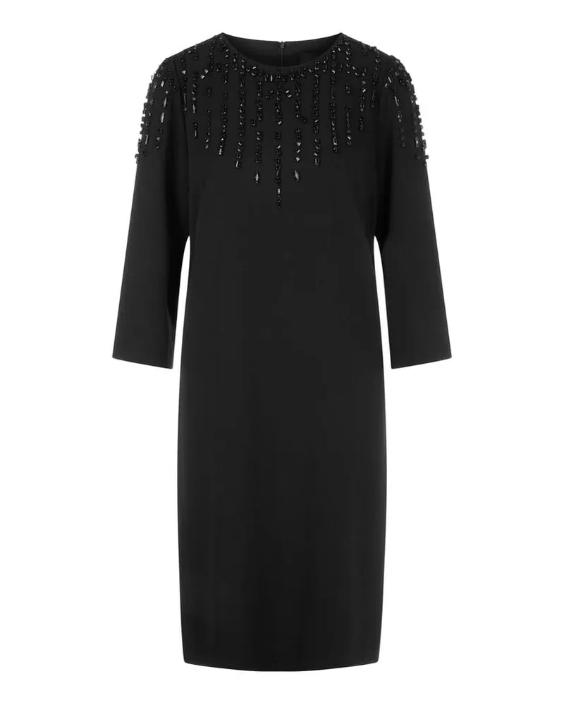 Marc Cain Damen Kleid mit Kristallsteinen Schwarz