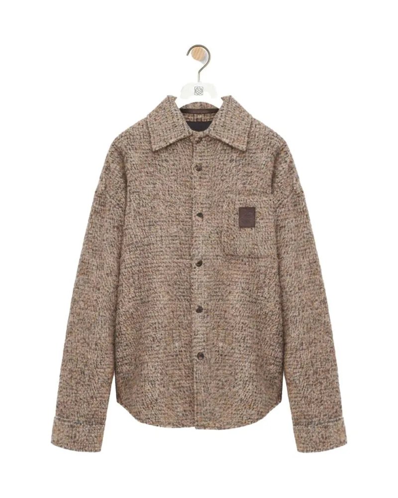 Loewe Herren Overshirt aus Lama-Mischung Camel