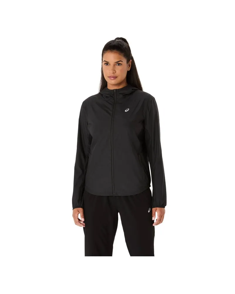 Asics Damen Laufjacke CORE WOVEN Schwarz