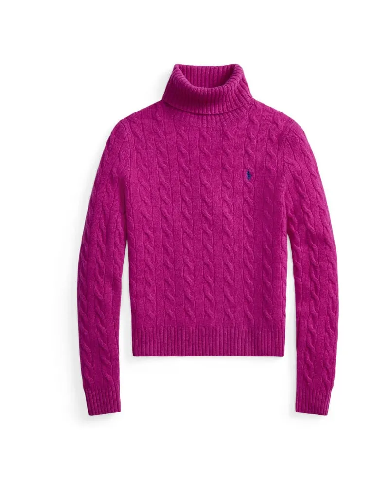Ralph Lauren Damen Rollkragenpuller aus Wolle und Kaschmir Pink