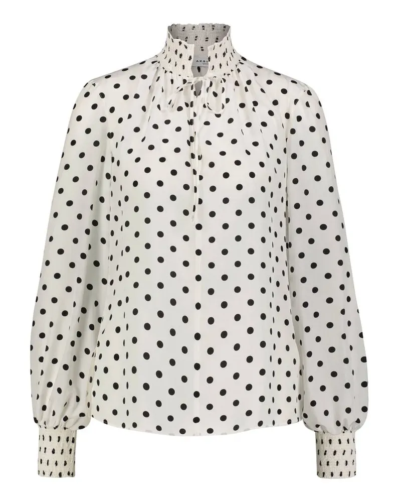 Akris Damen Bluse aus Seide Creme