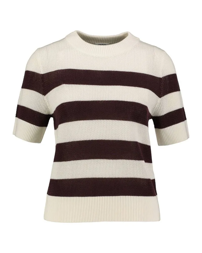 Akris Damen Strickpullover aus Schurwolle Bordeaux