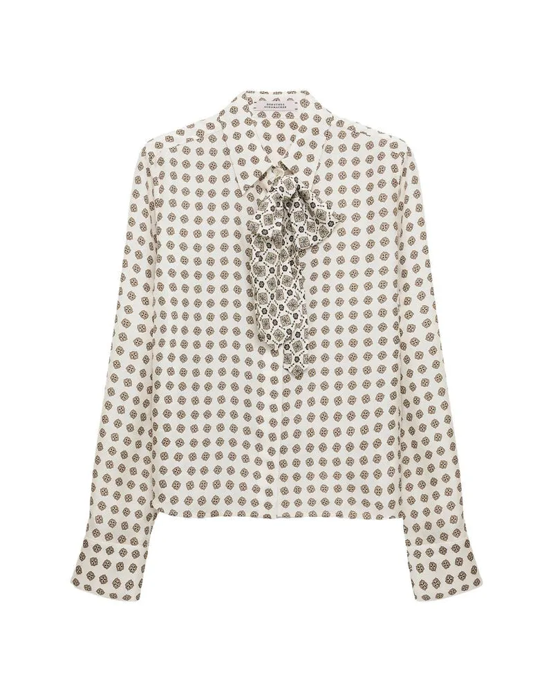Dorothee Schumacher Damen Seidenbluse GRAPHIC DREAMS Weiss