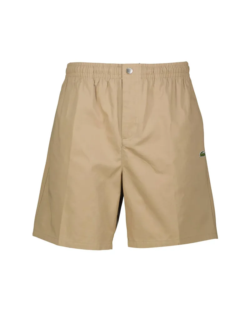 Lacoste Herren Shorts aus Baumwollpopeline Relaxed Fit Braun