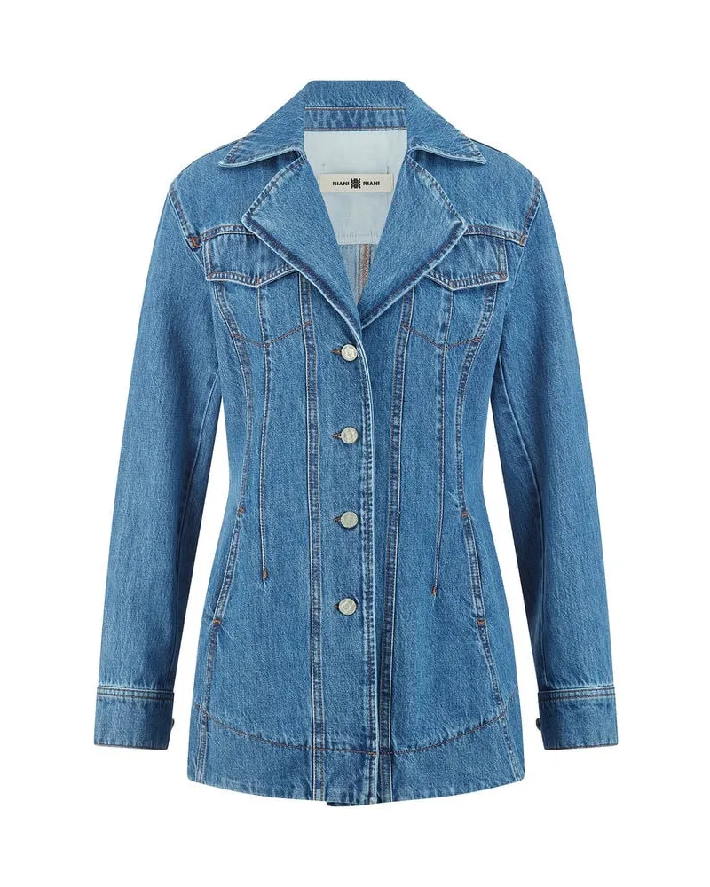 Riani Damen Jeansjacke aus Baumwolle Stoned