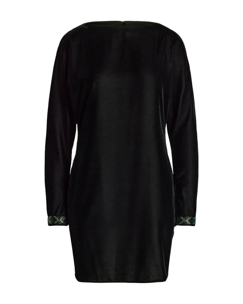 Ralph Lauren Damen Cocktailkleid aus Samt Schwarz