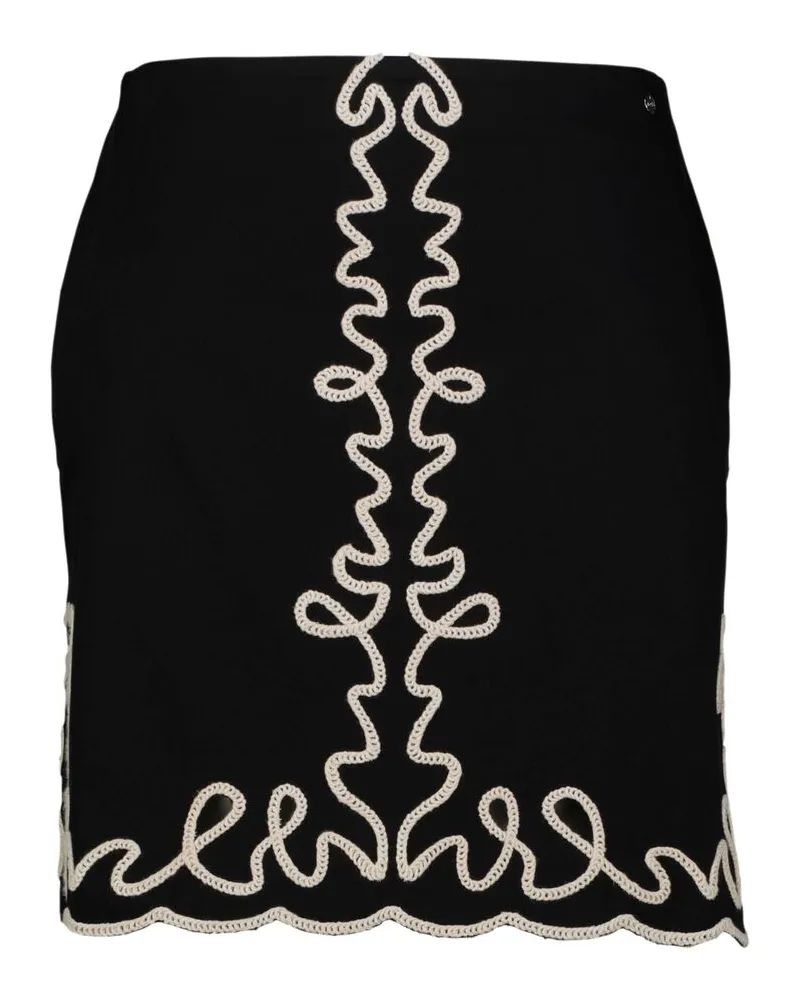 HUGO BOSS Damen Minirock C_VALEMBROI Schwarz