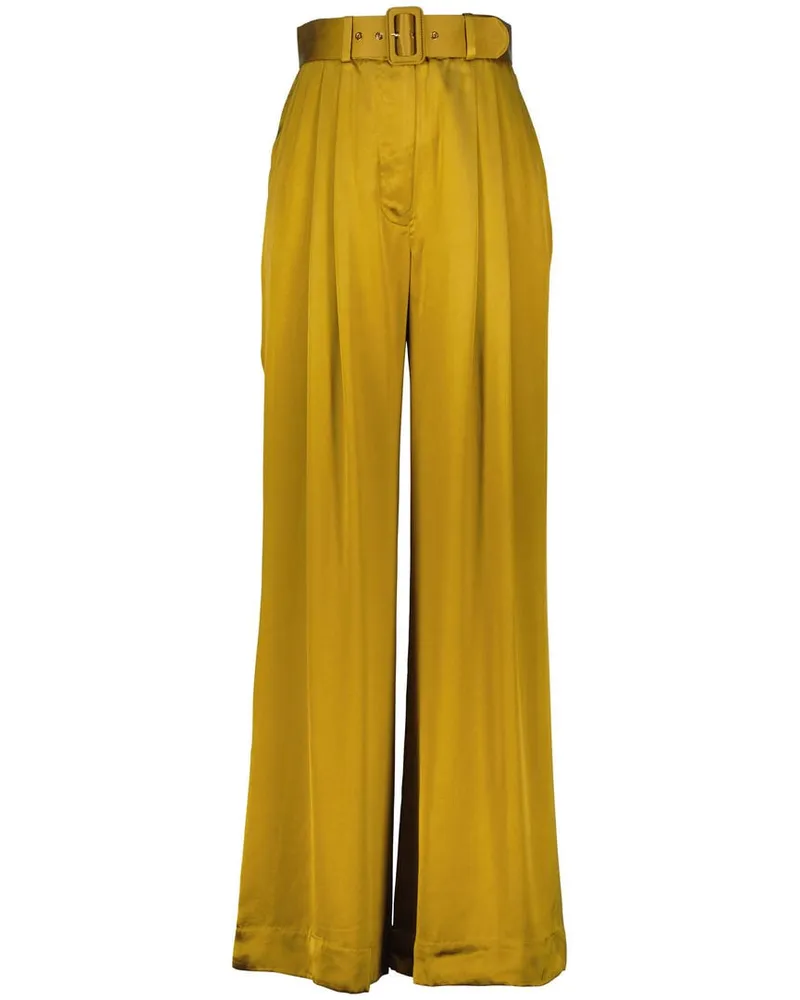 Zimmermann Damen Seidenhose SILK TUCK PANT Gold