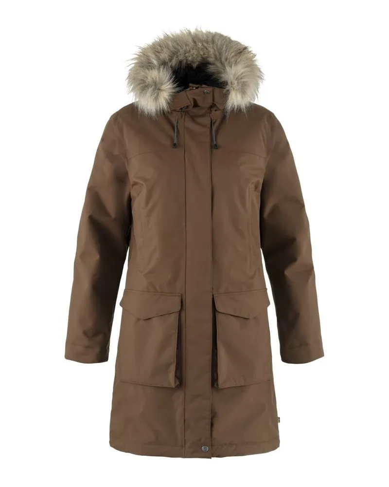Fjäll Räven Damen Parka NUUK LITE Regular Fit Dunkelbraun
