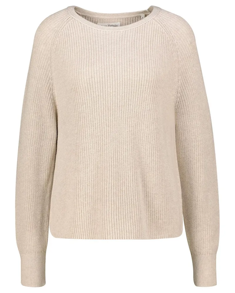 Marc O'Polo Damen Strickpullover aus Bio-Baumwolle Loose Fit Sand