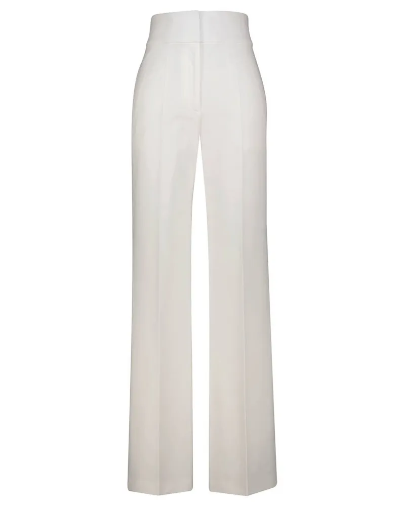 HUGO BOSS Damen Stoffhose HIMIA Regular Fit Offwhite