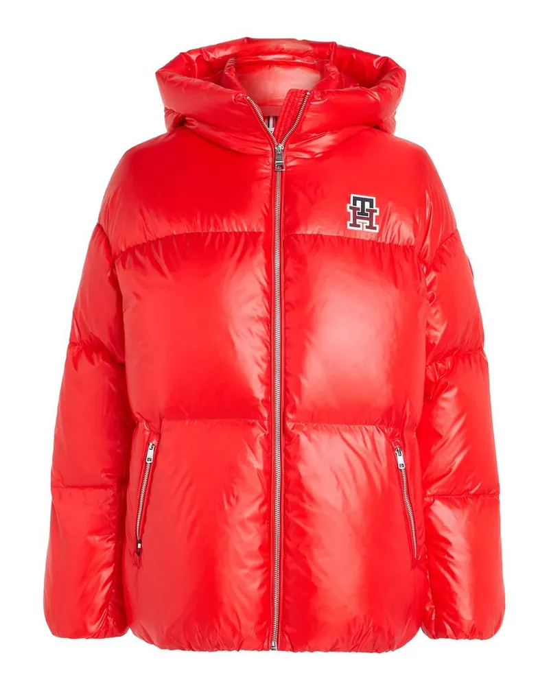 Tommy Hilfiger Damen Daunenjacke NEW YORK GLOSS PUFFER Rot