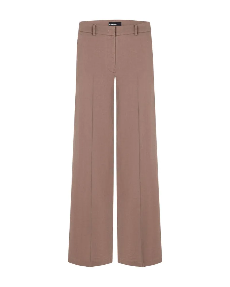 Cambio Damen Hose MIRA Wide Leg Braun