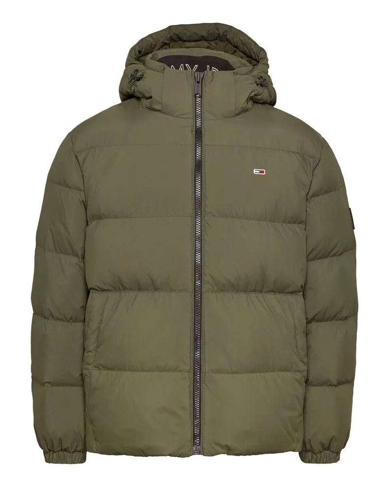 Tommy Hilfiger Herren Daunenjacke mit Kapuze ESSENTIAL Regular Fit Grün