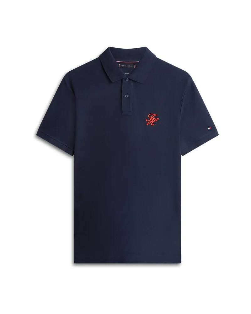 Tommy Hilfiger Herren Poloshirt aus Bio-Baumwolle Darkblue