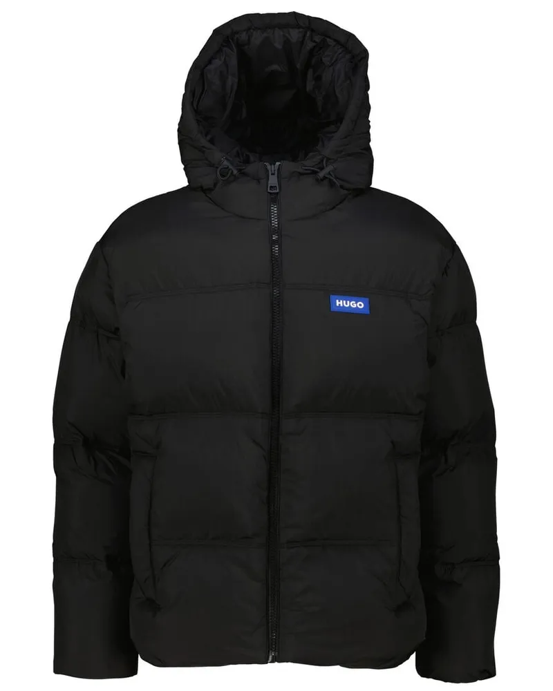 HUGO BOSS Herren Pufferjacke mit Kapuze BODO2541 Relaxed Fit Schwarz