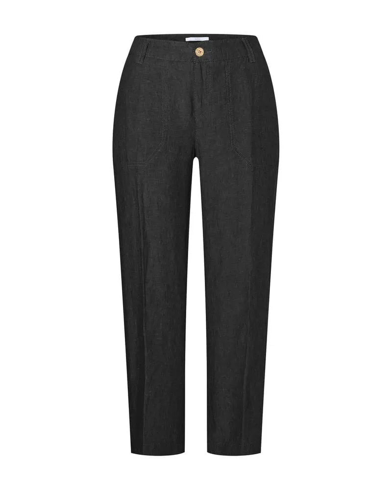 MAC Jeans Damen Leinenhose NORA Schwarz