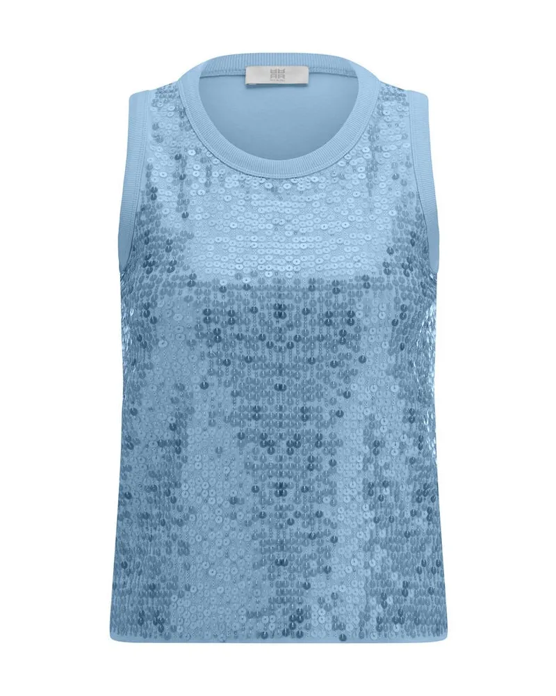 Riani Damen Top mit Pailletten Marine