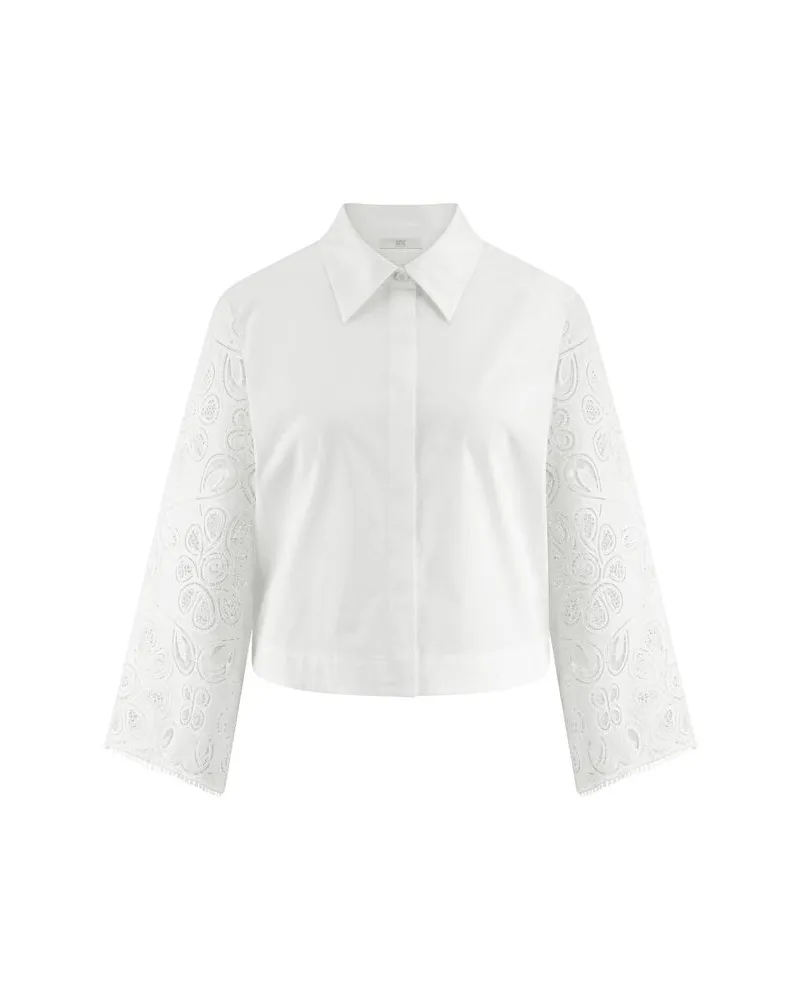 Riani Damen Bluse aus Popeline Offwhite