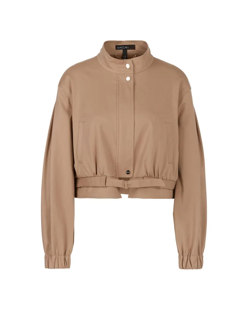 Marc Cain Damen Jacke kurz mit Taillengürtel Nougat