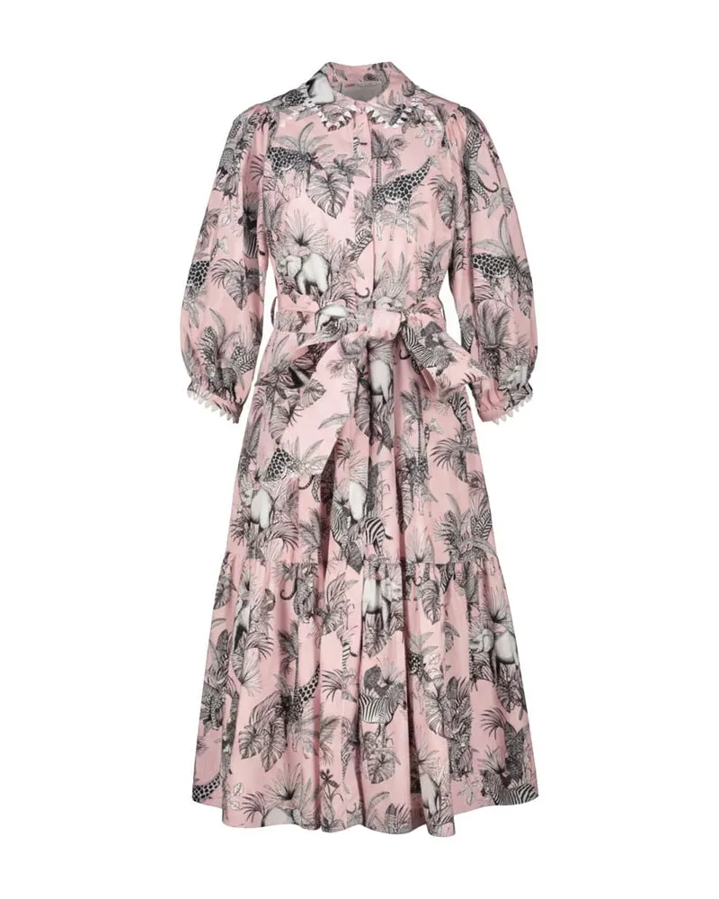 Maison Common Damen Hemdblusenkleid aus Baumwolle Rose