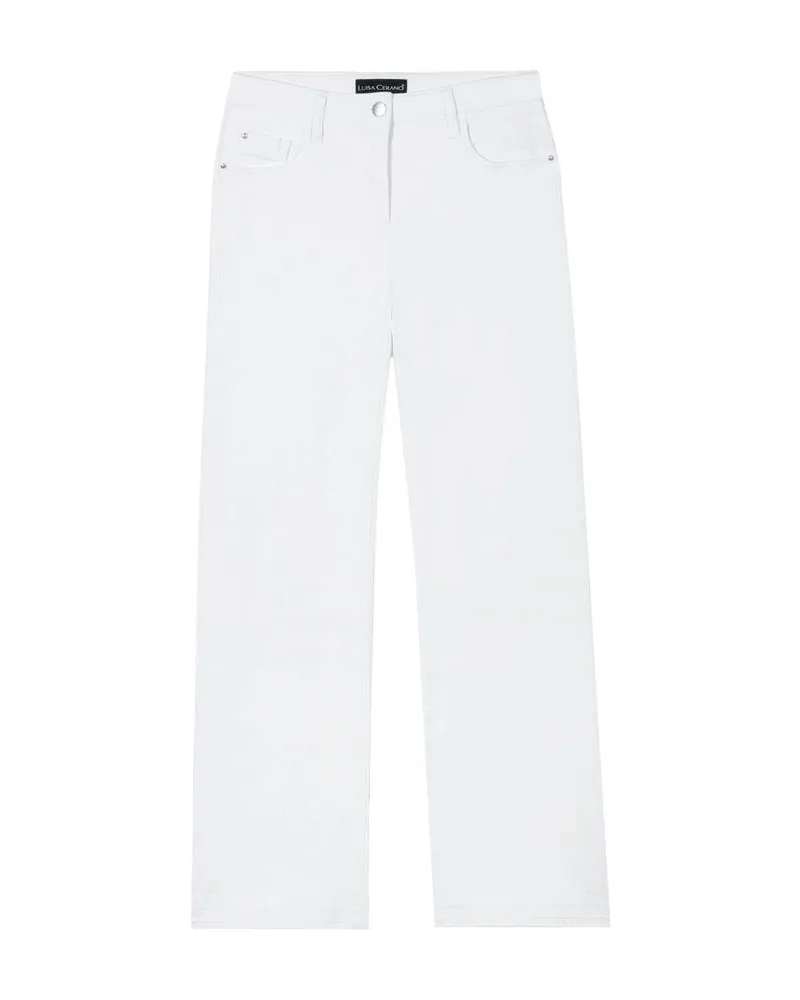 Luisa Cerano Damen Hose AUTHENTIC TWILL DENIM Weiss