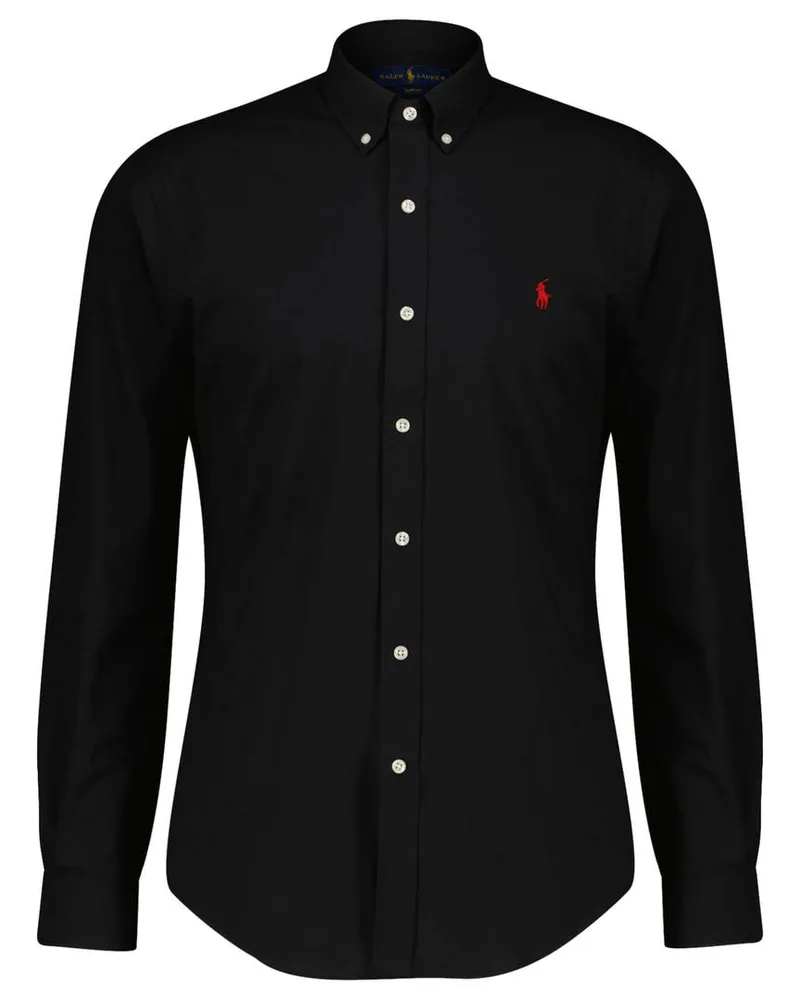 Ralph Lauren Herren Freizeithemd Langarm Schwarz
