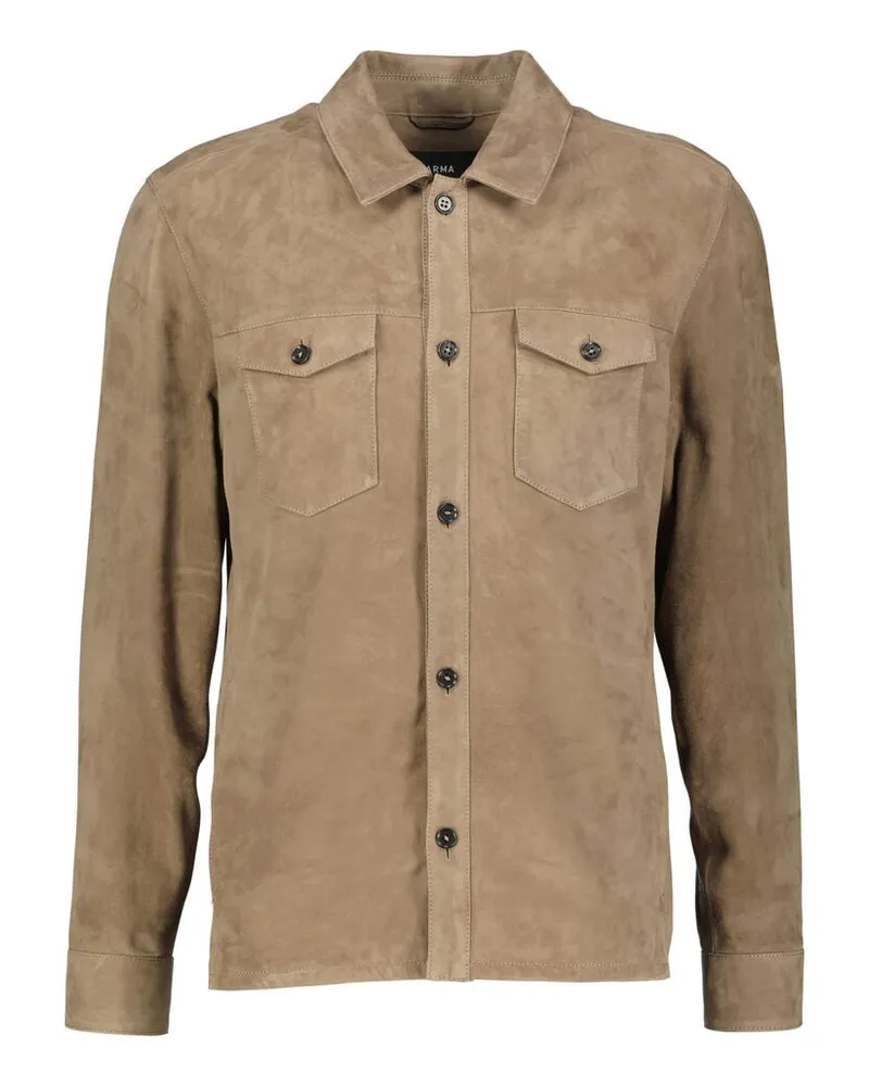Arma Herren Lederjacke DEX GOAT SUEDE STURDY Taupe