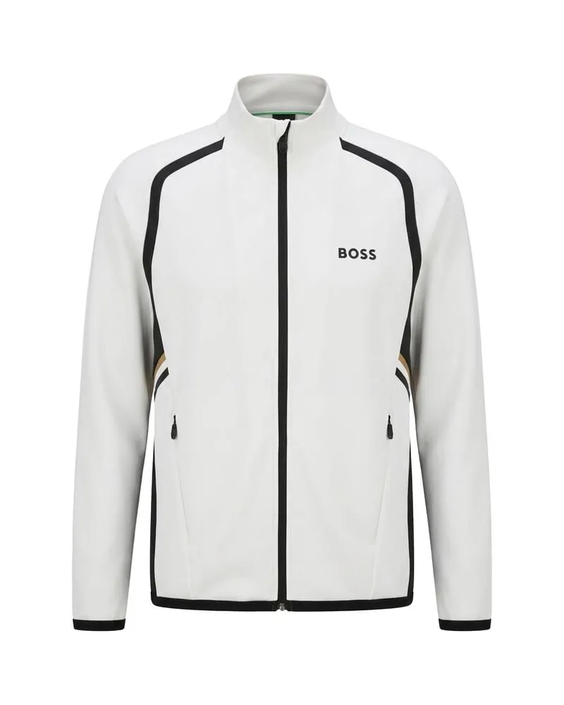 HUGO BOSS Herren Sweatjacke SW_TOC SPIN Weiss