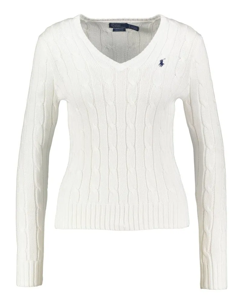 Ralph Lauren Damen Strickpullover aus Baumwolle Weiss