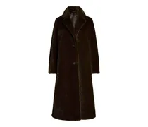 Damen Kunstpelzmantel Straight Fit