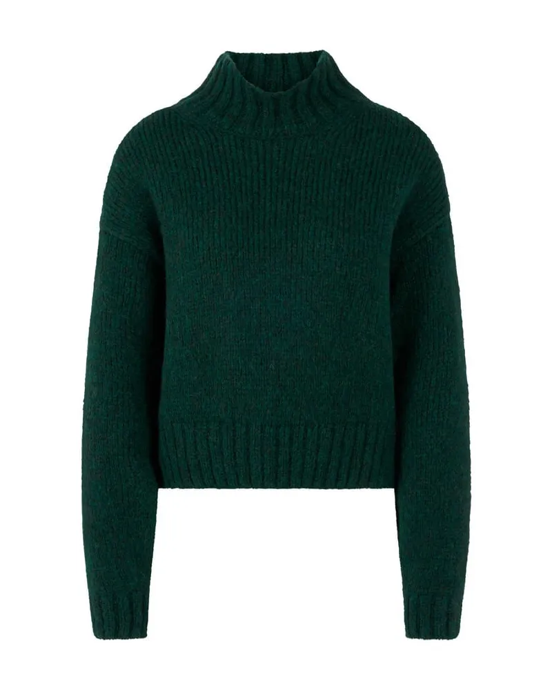 Marc Cain Damen Strickpullover mit Wolle und Alpaka Grün
