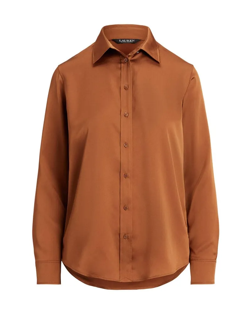 Ralph Lauren Damen Bluse Straight Fit Cognac