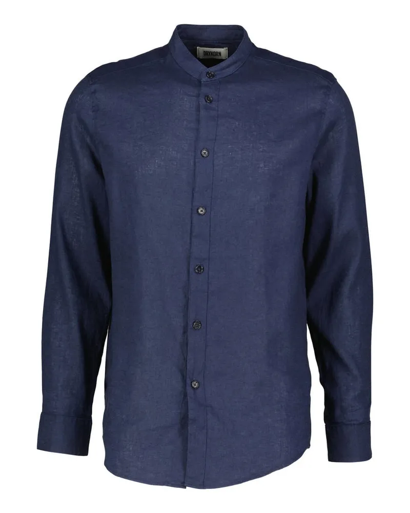 Drykorn Herren Freizeithemd mit Leinen TALOC Regular Fit Marine