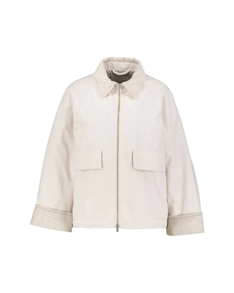 Peserico Damen Jacke mit Cord-Details Offwhite
