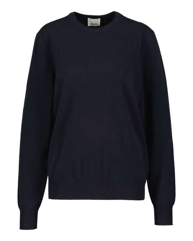 ALLUDE Herren Kaschmirpullover Marine