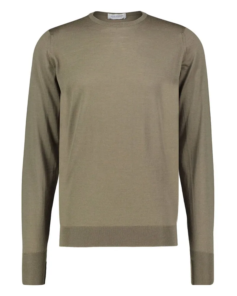 John Smedley Herren Strickpullover MARCUS aus Merinowolle Khaki