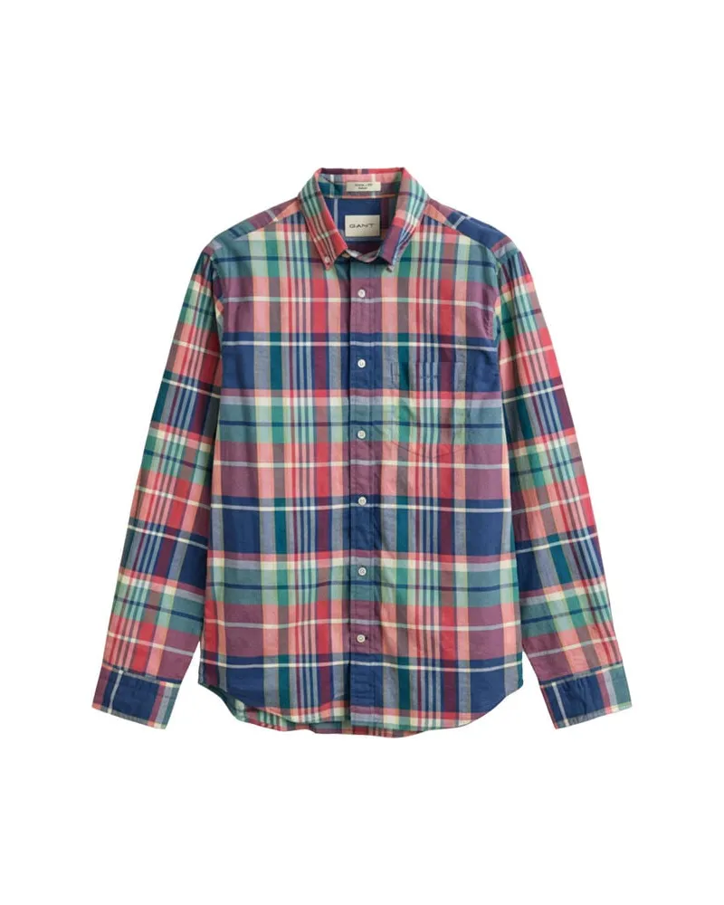 Gant Herren Hemd INDIAN MADRAS CHECK Regular Fit Rot