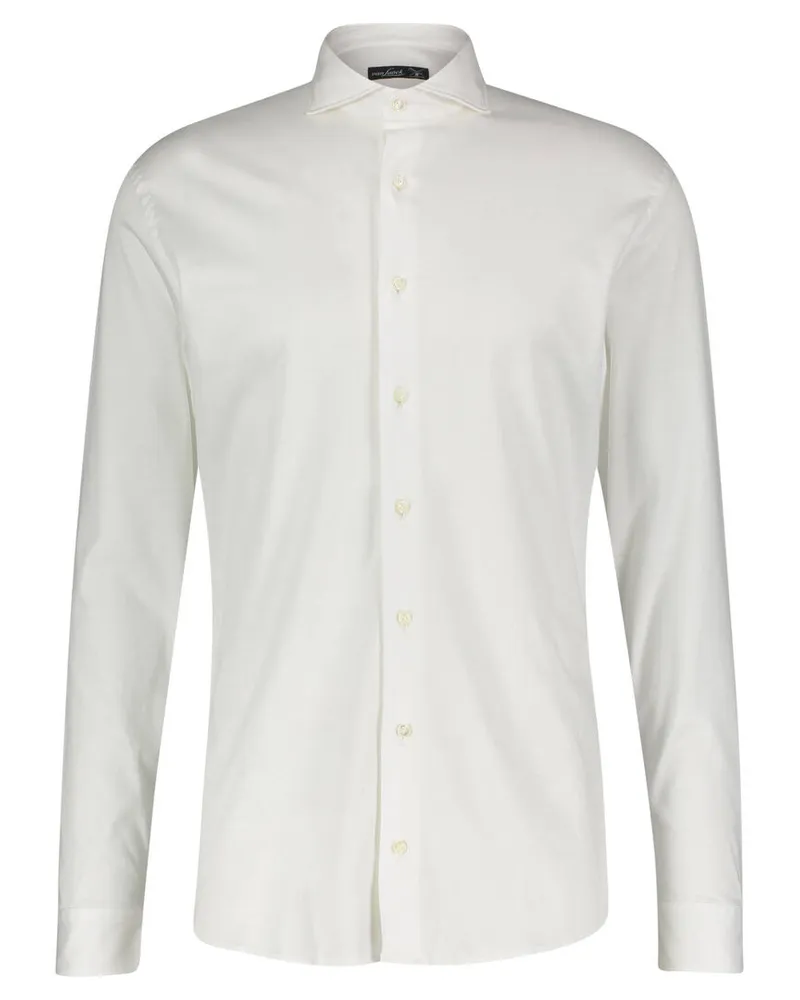 van Laack Herren Hemd Slim Fit Langarm Weiß