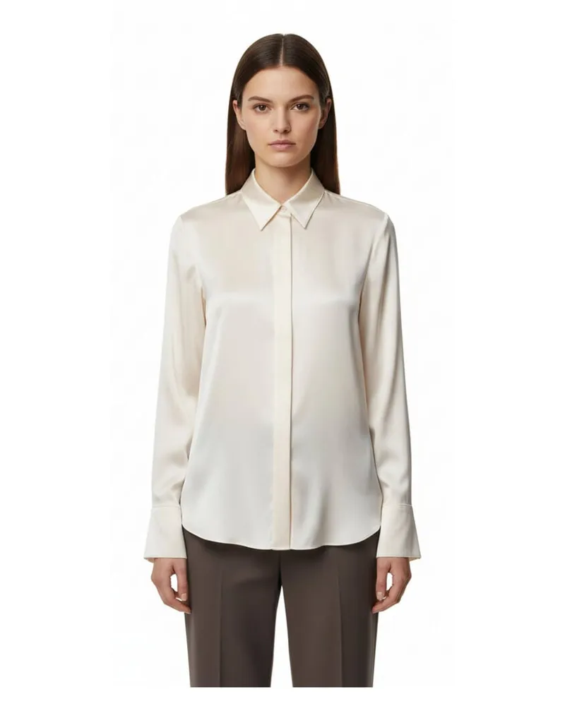 Dorothee Schumacher Damen Seidenbluse SENSE OF SHINE Offwhite