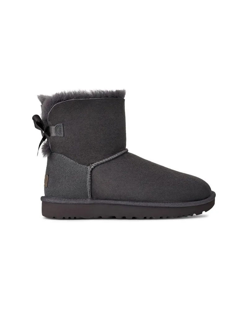 UGG Damen Stiefel MINI BAILEY BOW II Anthrazit